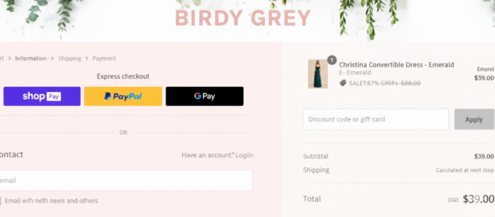 birdy gray discount code